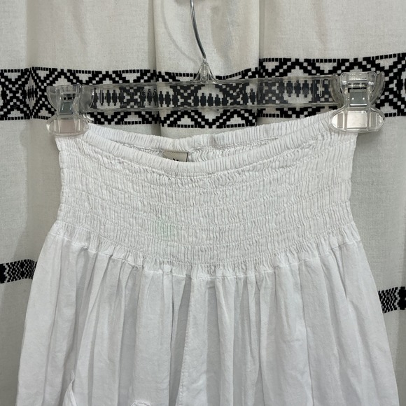 Blanco White 100% Cotton Smocked Waist Harem Pants Size L - Picture 4 of 9